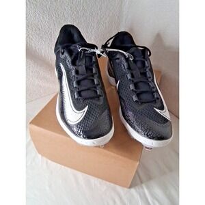 Nike Alpha Huarache Elite 4 Baseball Cleats Black White DJ6521-001 Men's Sz 13